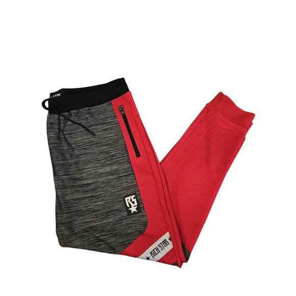 RICH STAR TAPING COLOR BLOCK Red And Black JOGGER PANT Size 3X - Picture 2 of 8